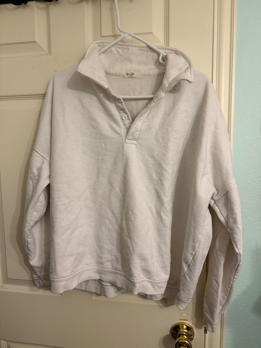 Brandy Melville White Polo Sweatshirt